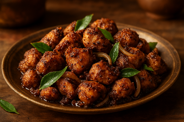 Chicken black pepper fry dry