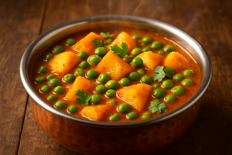 Potato and Green Peas curry